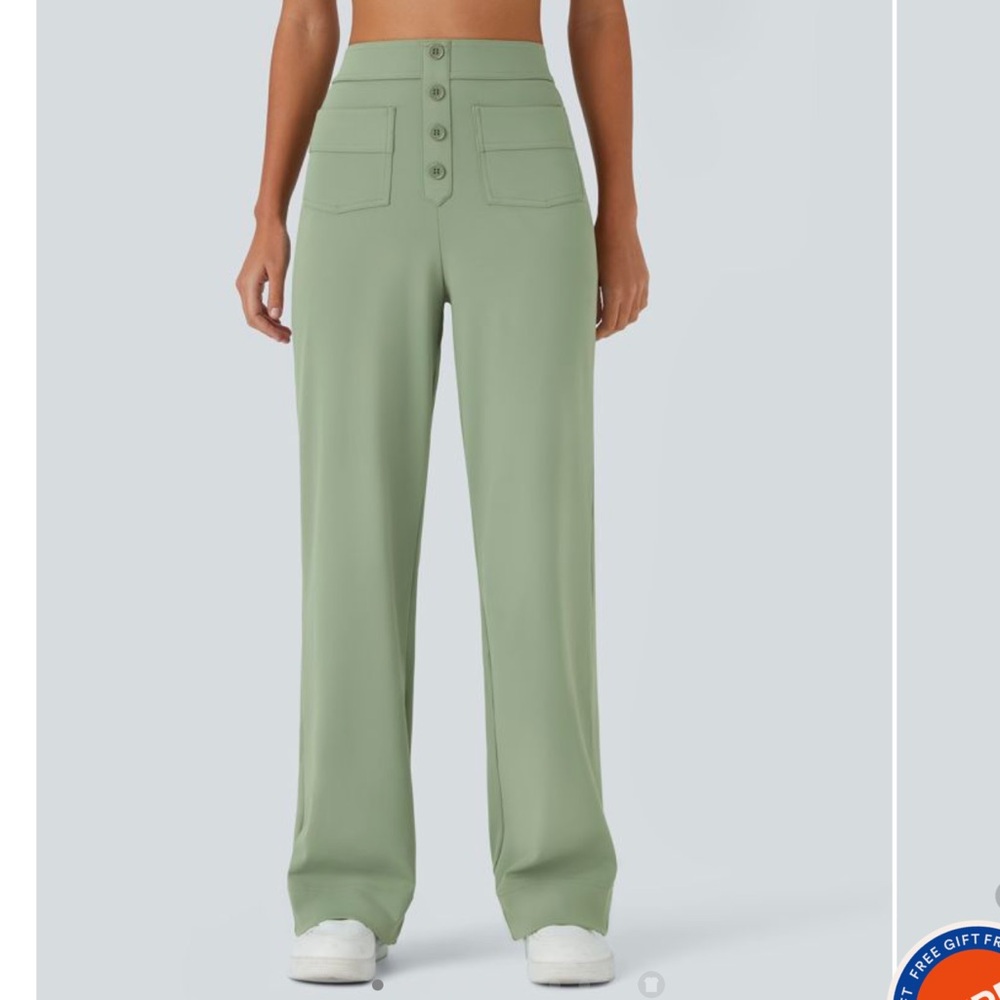 Halara High Waisted Button Multiple Pockets Strai… - image 1